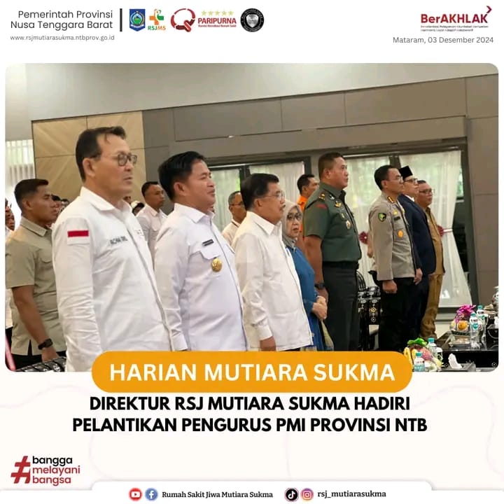 DIREKTUR RSJMS HADIRI PELANTIKAN PENGURUS PMI PROVINSI NTB